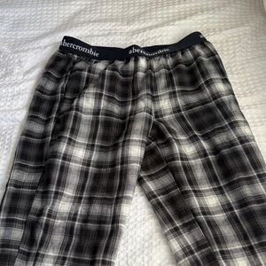Abercrombie & Fitch Kids Plaid Pajama Bottoms - Black and Gray